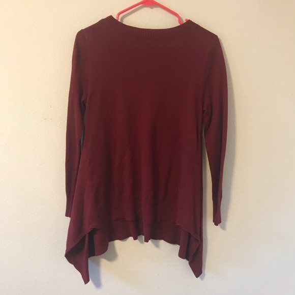 Anthropologie brand Vertical Design Maroon Sweater - Picture 3 of 3